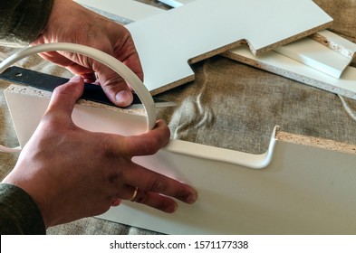 The Carpenter Processes The Blanks For The Manufacture Of Furniture