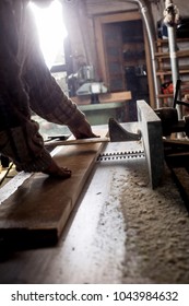 Carpenter using electric saw
 - Shutterstock ID 1043984632