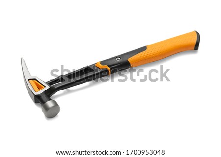 Carpenter's hammer isolated on a white background. Carpenter's tool