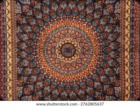 Carpet with an oriental circular pattern