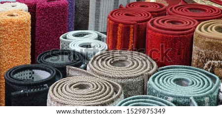 Similar – Image, Stock Photo in carpet warehouse