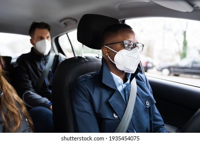 Carpool Car Ride Share Service In Face Mask