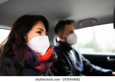 Carpool Car Ride Share Service In Face Mask