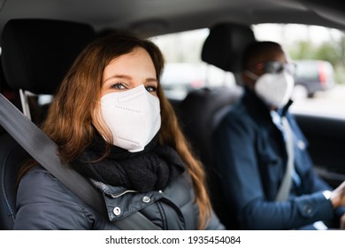 Carpool Car Ride Share Service In Face Mask