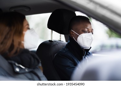 Carpool Car Ride Share Service In Face Mask