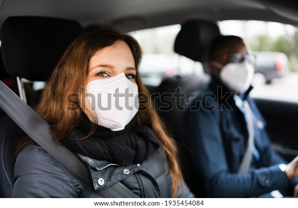 Carpool Car Ride\
Share Service In Face\
Mask