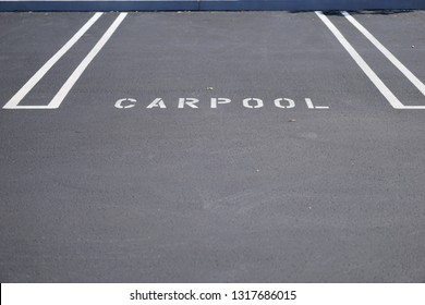 Carpool Parking Space Sign 