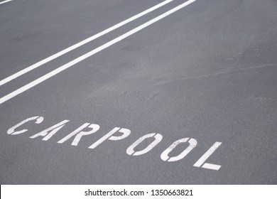 Carpool Parking Space Sign With Space To Add Text