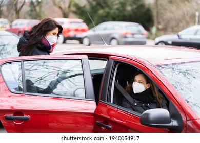 Carpool Ride Share And Carpooling Service In Face Mask