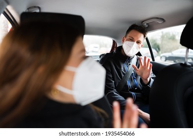 Carpool Ride Share Service In Medical Face Mask