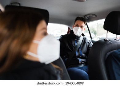 Carpool Ride Share Service In Medical Face Mask