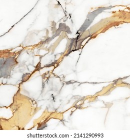 Carrara statuarietto white marble with golden luxury effect, white marble texture background, calacatta glossy marble with grey streaks, thassos statuario tile, classic Italian bianco marble stone. - Shutterstock ID 2141290993