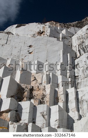 Carrara: the world center for the extraction and processing of white marble