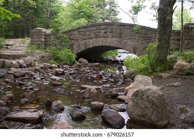 Carriage Road Bridge In Acadia National Park, Maine