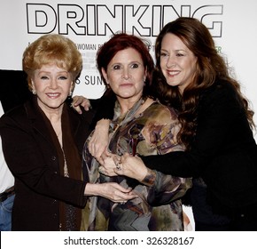 Carrie Fisher, Debbie Reynolds and Joely Fisher at the Los Angeles Premiere of "Wishful Drinking" held at the Linwood Dunn Theater in Hollywood, California, United States on December 7, 2010.  