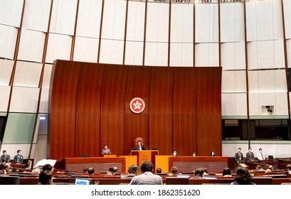 Carrie Lam, Hong Kong's Chief Executive, Delivers Her Annual Policy Address At The Legislative Council Building On November 25, 2020, In Hong Kong