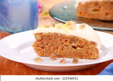 Carrot Cake With Cream Cheese Icing Candied Ginger And Lemon Zest