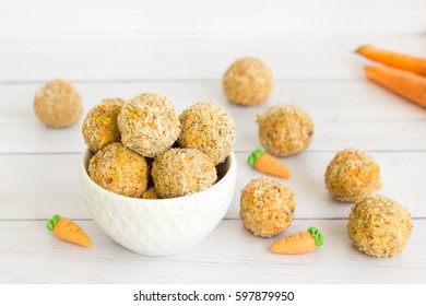 Carrot Cake Flavored Raw, Healthy, Paleo Energy Balls.