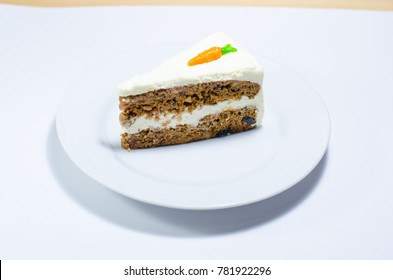 Carrot Cake Isolated On White Background