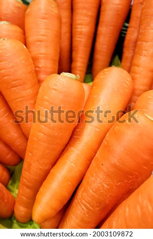 Carrot in the fruit and vegetable market at San Kamphaeng District, Chiang Mai Province, Thailand.