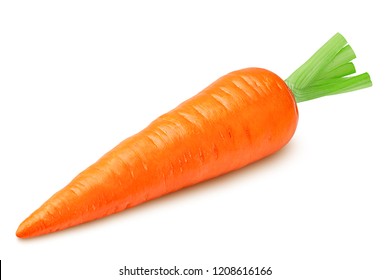 carrot isolated on white background, clipping path, full depth of field