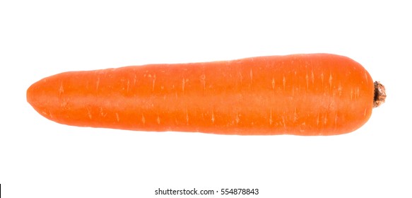 Carrot Isolated On White Background, Top View