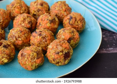 Carrot Oat Date Energy Balls. Gluten Free And Vegan Food