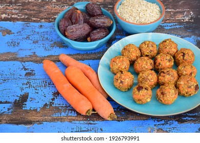 Carrot Oat Date Energy Balls. Gluten Free And Vegan Food