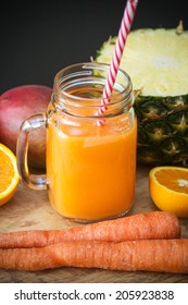 Carrot Orange Pineapple Mango Smoothie