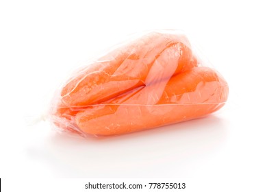 Carrot packaged in plastic bag