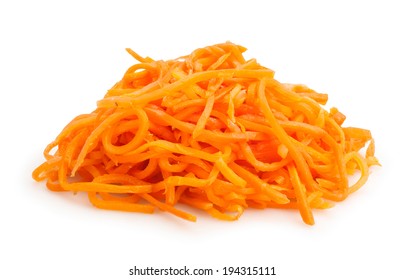 Carrot Shredded Isolated