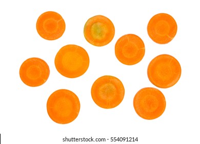 Carrot Slice Isolated On White Background