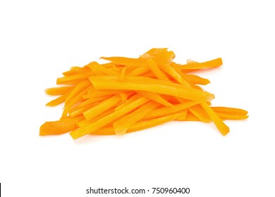 Carrot Slice Isolated On White Background.