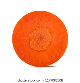 Carrot Slices Isolated On White.