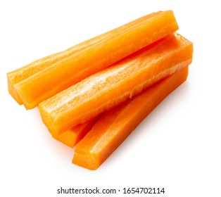 Carrot Sticks Isolated On A White Background