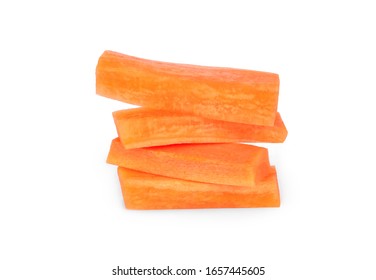 Carrot Sticks Isolated On White Background