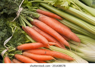 Carrots and celery background