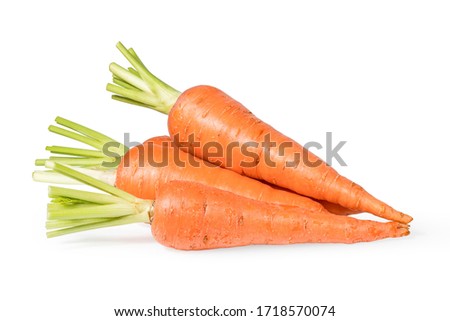 carrots  isolated include clipping path on white background stack photo