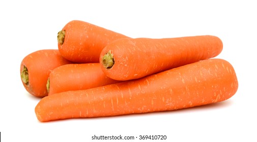 Carrots isolated on white background - Shutterstock ID 369410720