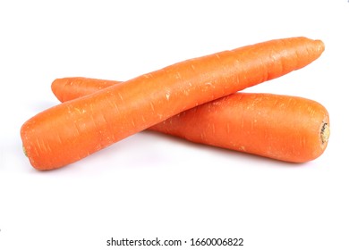 Carrots On A White Background