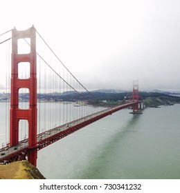 Cars drive across the San Francisco Bay Bridge from Marin County towards the city.