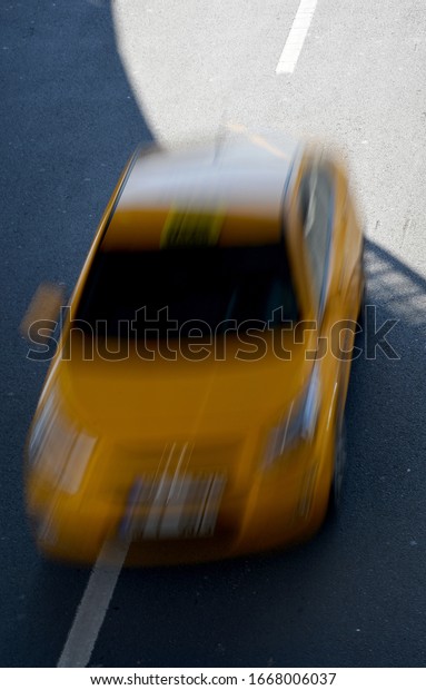 cars driving in city\
traffic\
