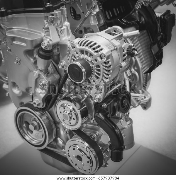 Cars engine.\
Motor of automobile. Vehicle\
parts