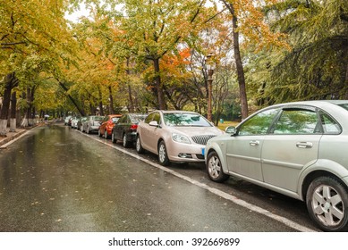 Cars Parked Along The Street