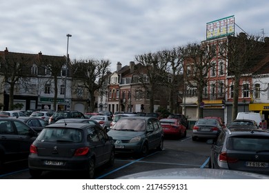 Cars Parked Seen In Streets Of Lens, France On Feb. 1, 2021.