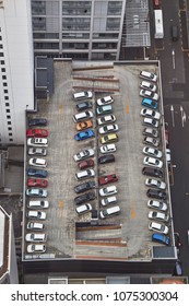 Cars In A Parking Lot From Above