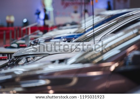 Cars For Sale Stock Lot Row. Car Dealer Inventory
