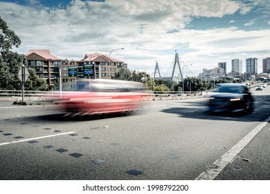 Cars Speeding To Work On Inner City Road