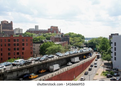 Cars In Traffic On The BQE (Brooklyn Queens Expressway)