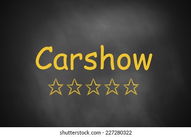 carshow live event golden star ranking black chalkboard